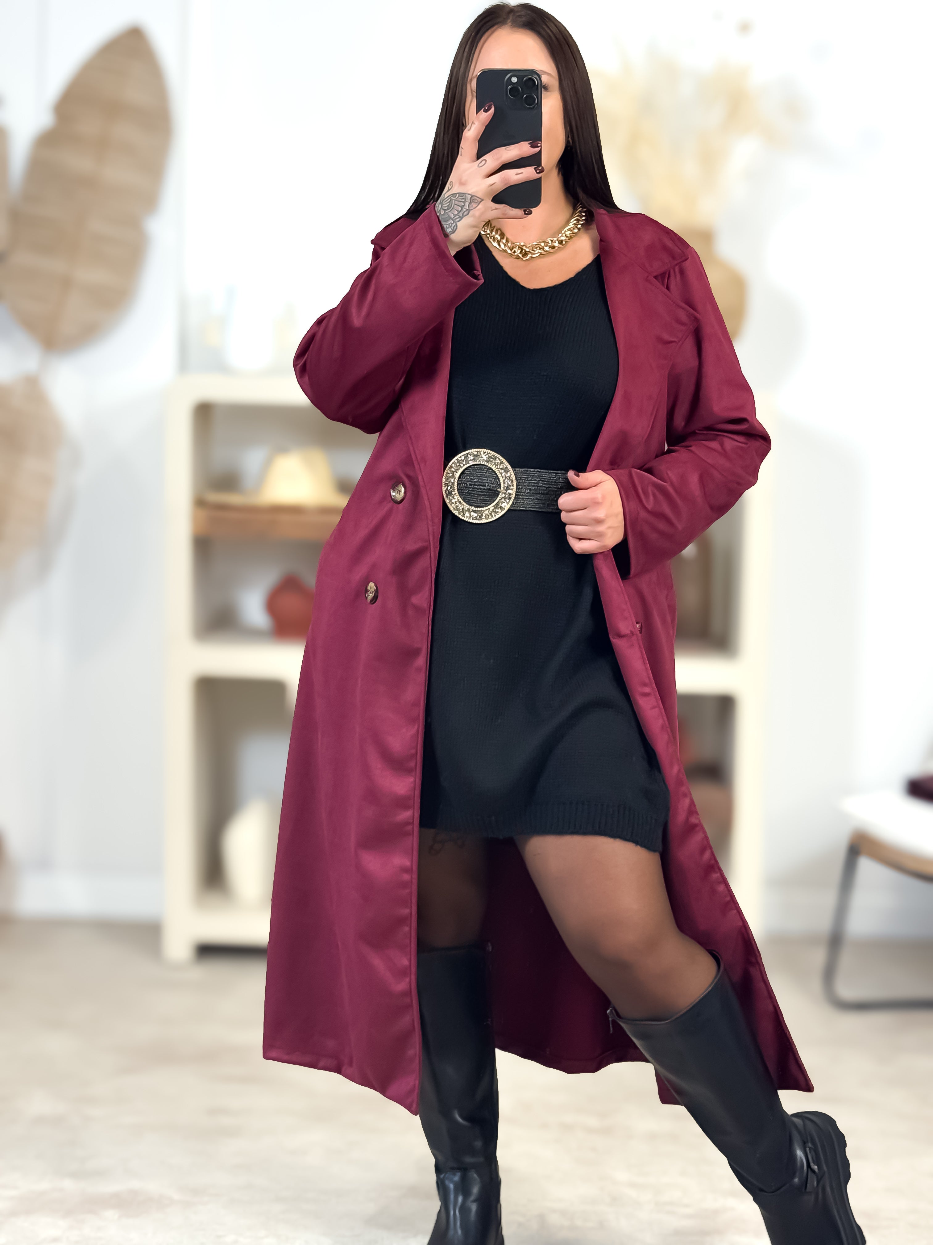 Longue veste - Angie - Bordeaux