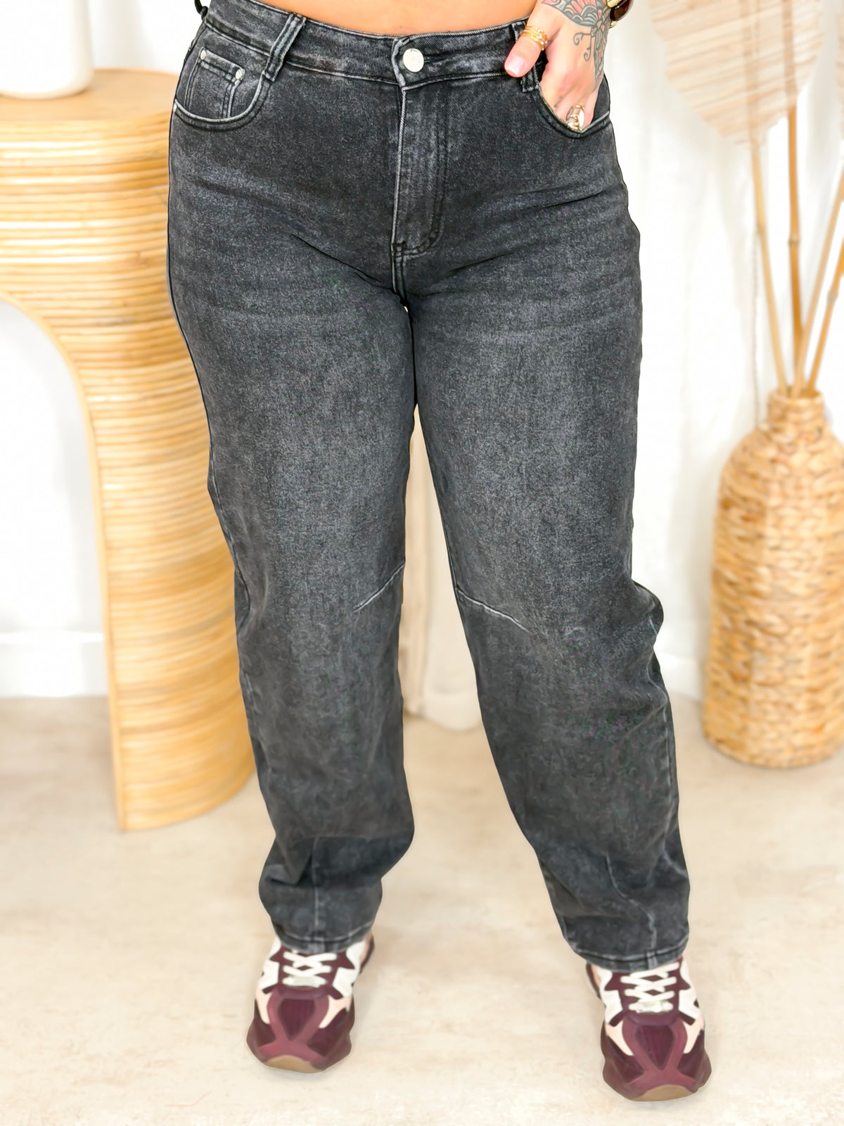 Jeans grande taille gris anthracite – photo 2
