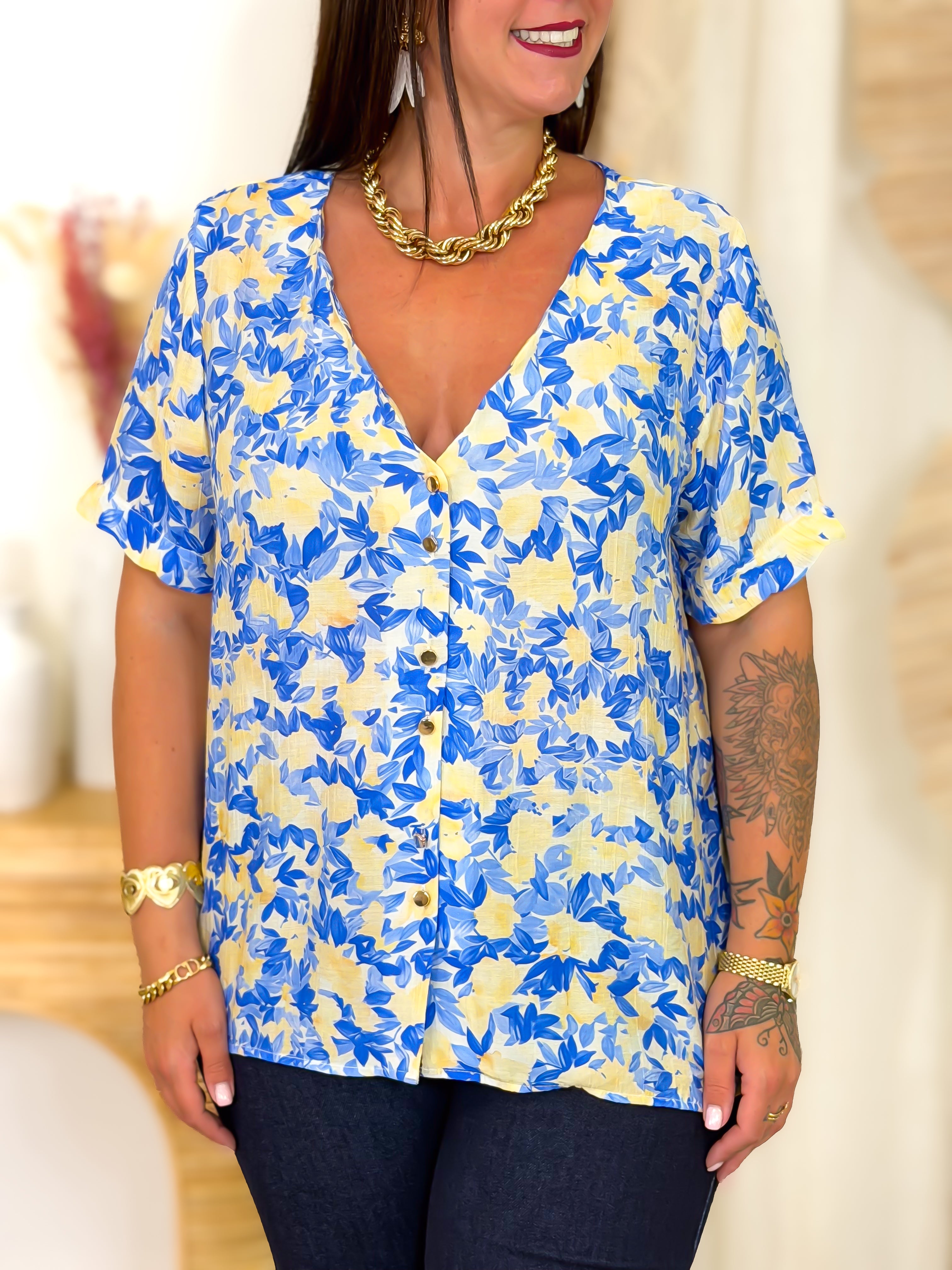 Blouse - Aria - Roze &amp; Oranje