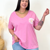T-shirt - Happy - Rose