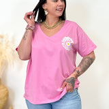 T-shirt - Happy - Rose