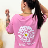 T-shirt - Happy - Rose