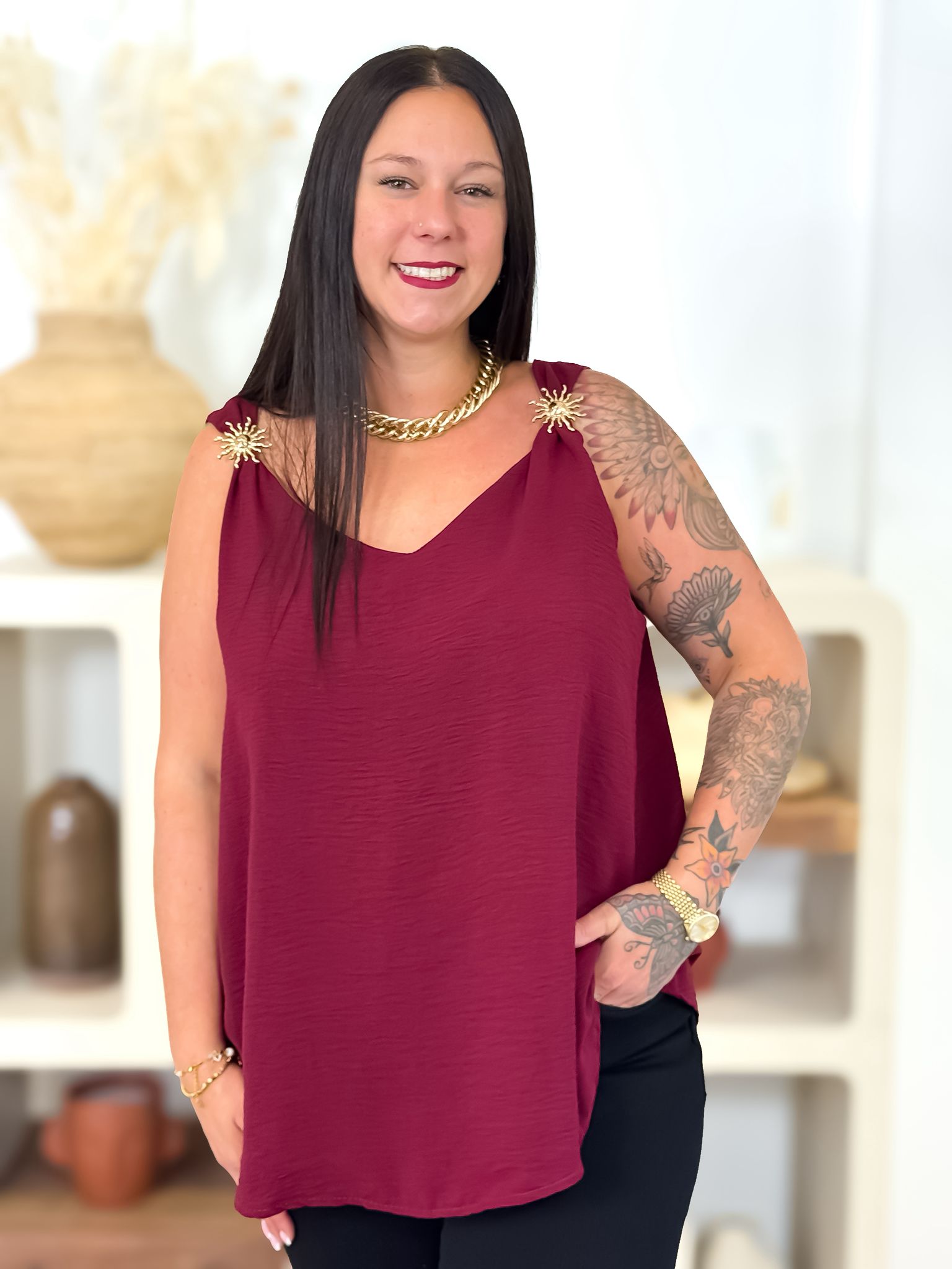 Blouse - Soleil - Bordeaux