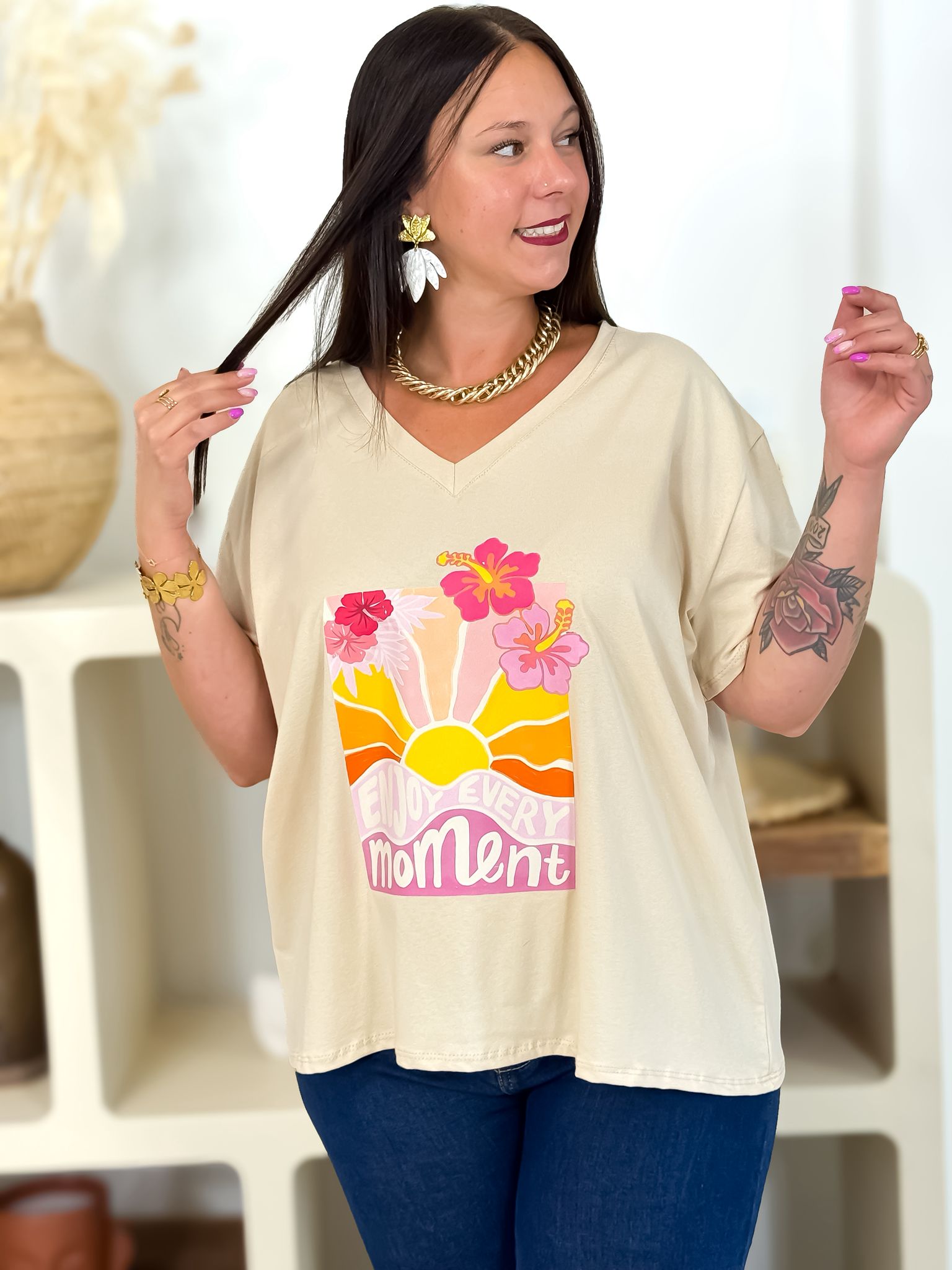 T-shirt - Moment - Beige