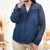 Blouse - Julie - Bleu marine