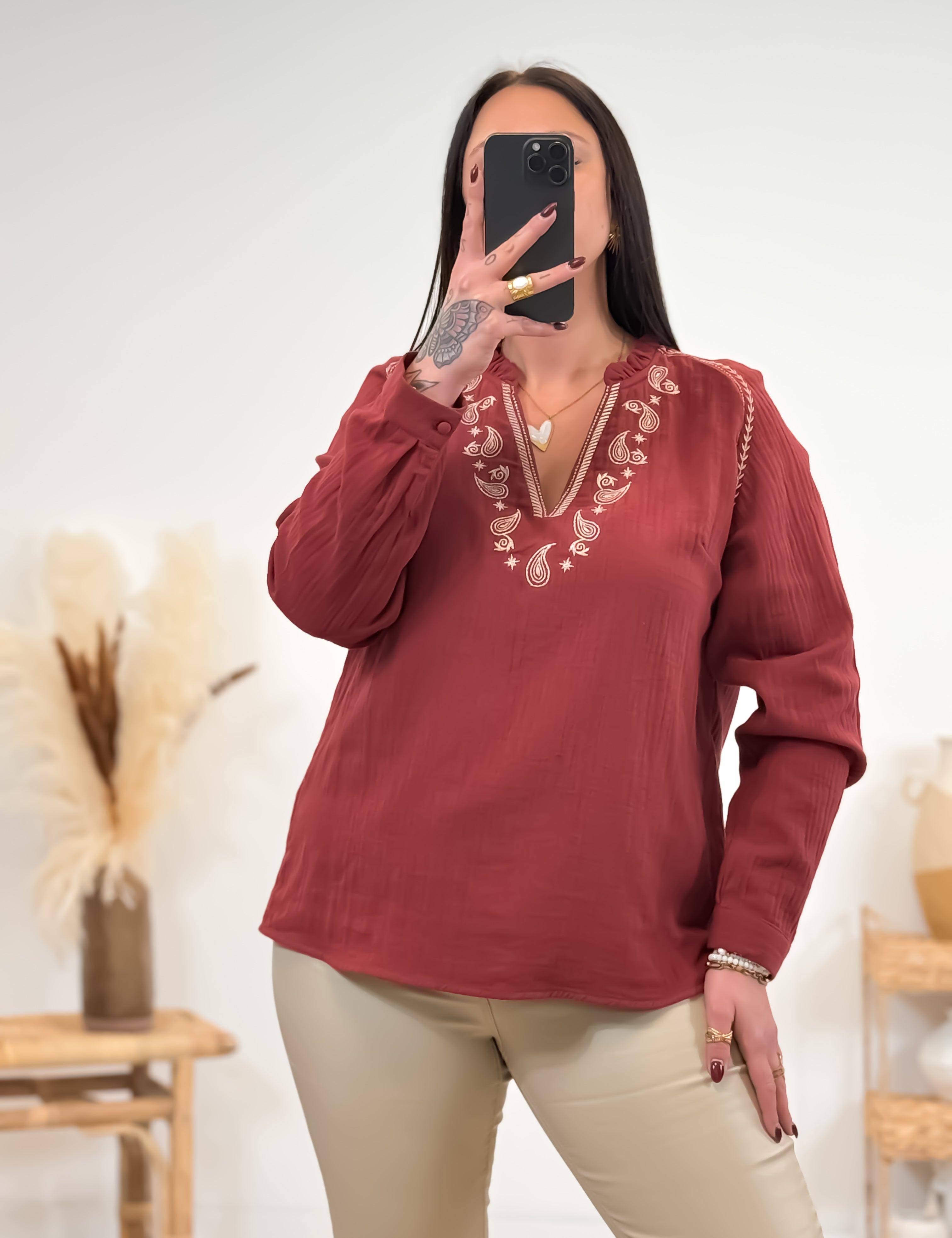 Blouse - Mégane - Terracotta