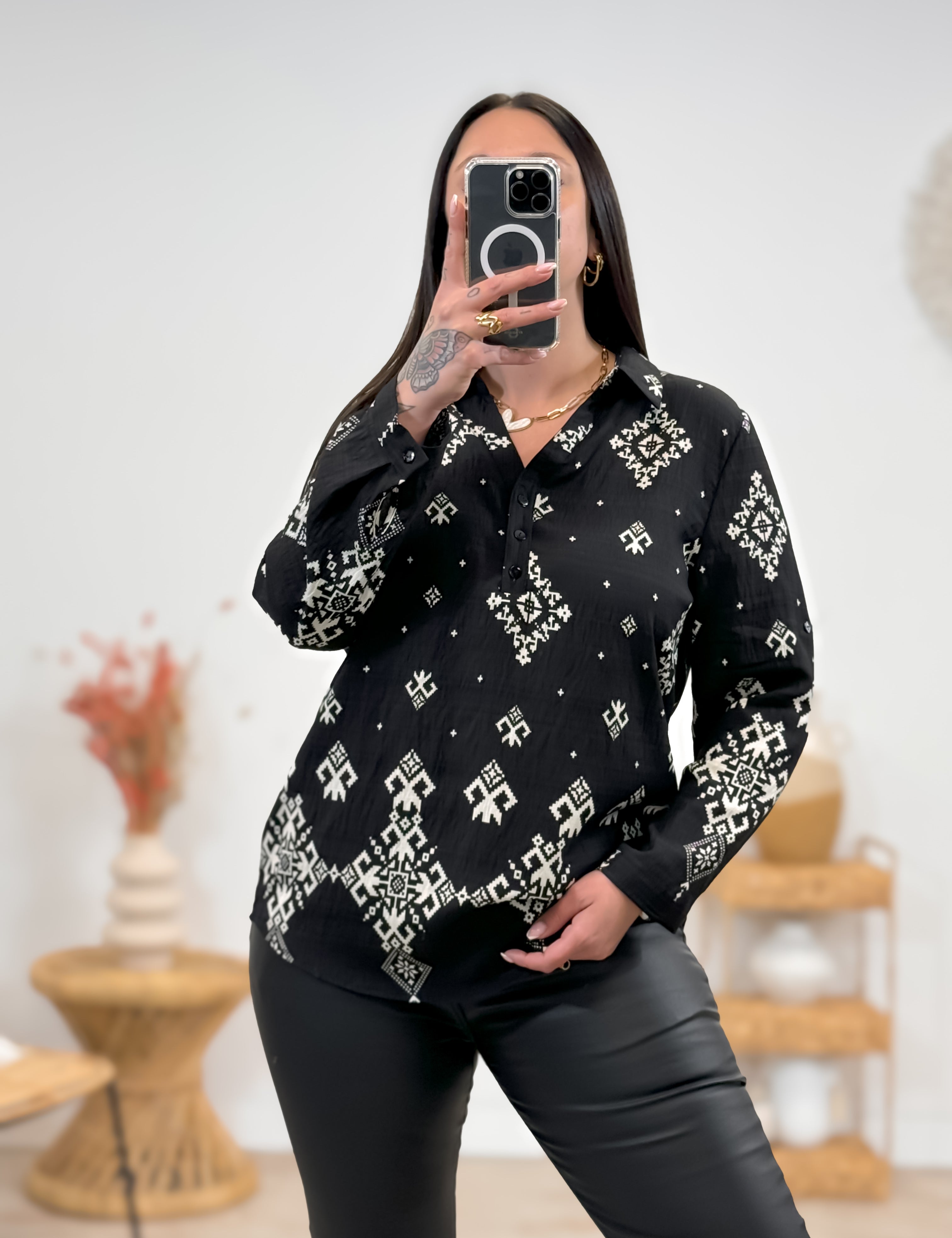 Blouse - Virginie - Noir